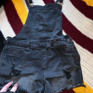 Forever 21 black overalls
